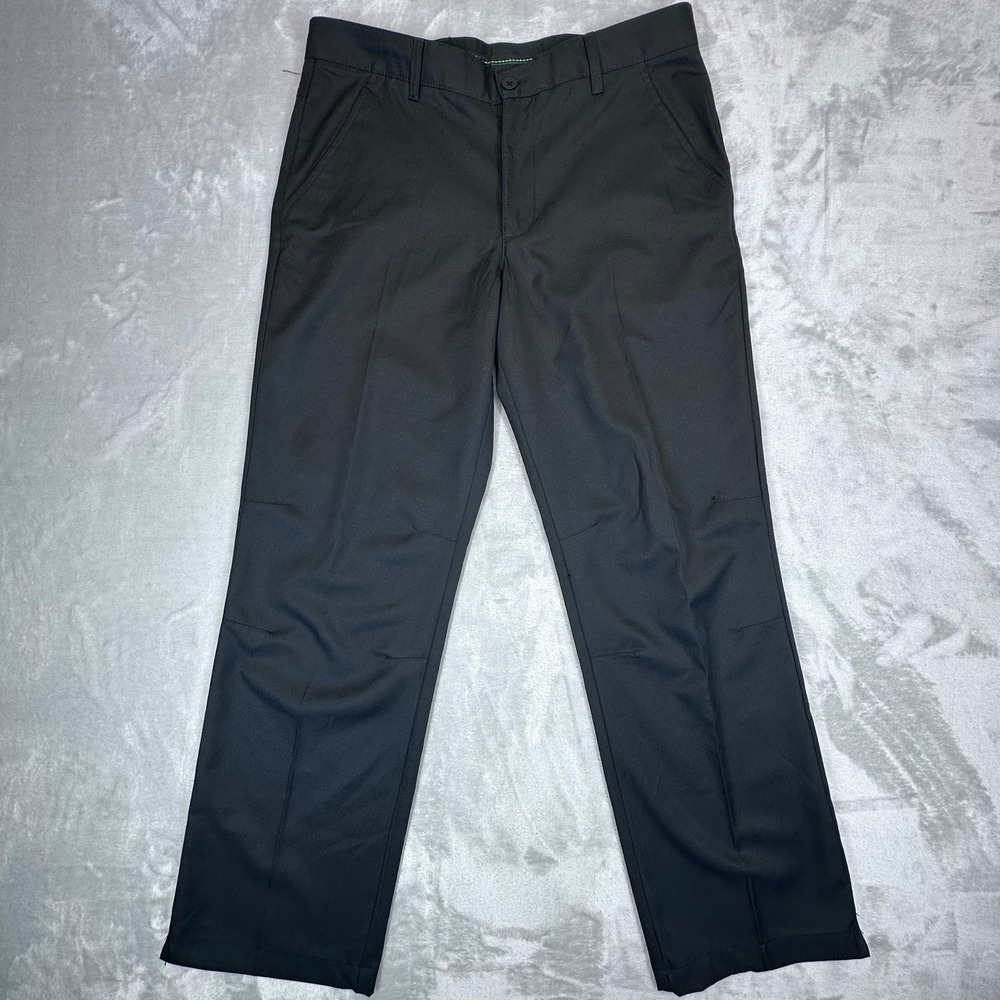 IZOD Golf Pants Mens 33x30 Black Slim Fit Performance Polyester Trousers